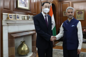 中国驻印度大使孙卫东辞行拜会印度外长苏杰生